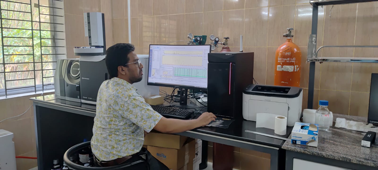জিসি-এমএস পরীক্ষণ